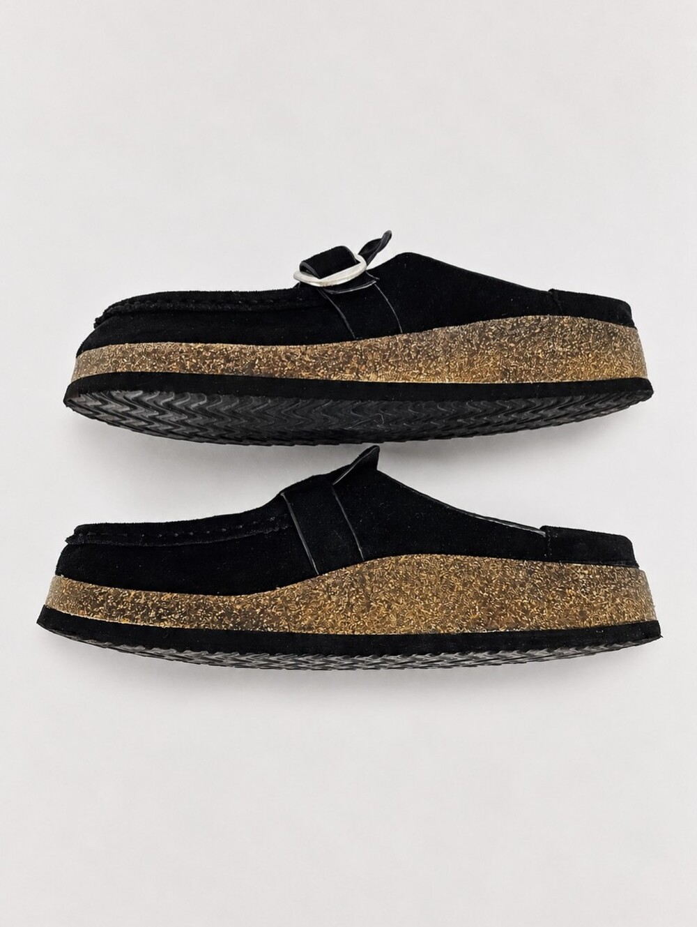 Madden Girl Paceyy Black Buckle Cork Platform Clogs Mules Size 9 Bohemian Hippie - Picture 8 of 12